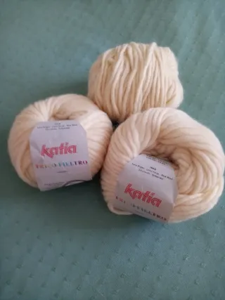 Ovillos Katia Trico Fieltro Beis/Marfil