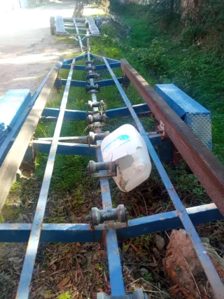 Remolque para barco azul