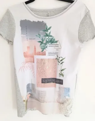 Camiseta Stradivarius Estampada