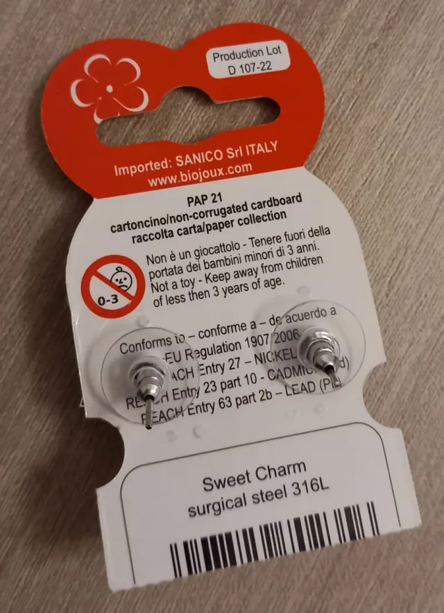 Orecchini cuore BIOJOUX Argento