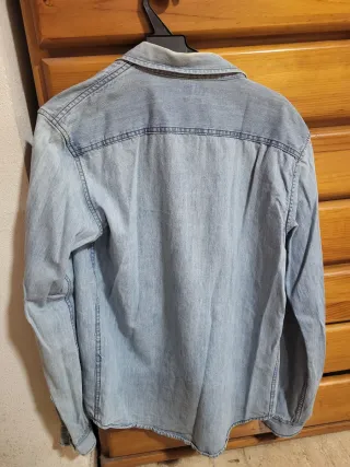 Camisa vaquera Zara Man azul claro