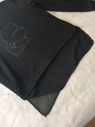 Sudadera Karl Lagerfeld Negra con Dibujo