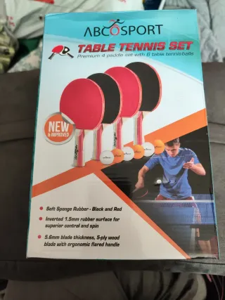 Set 4 Raquetas Ping Pong y 6 Bolas