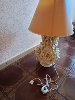 Lámpara de techo floral cristal y metal