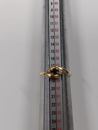 Anillo Oro 18K Zafiro y Diamantes