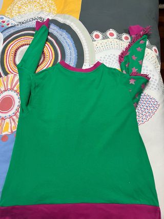 Sudadera Anabel Lee Unicornio Verde y Rosa