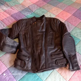 Cazadora cuero ECHTES mujer negra