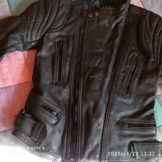 Cazadora cuero ECHTES mujer negra