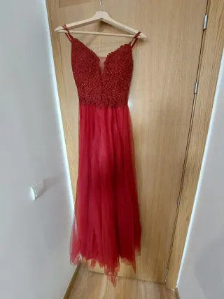 Vestido de fiesta largo rojo