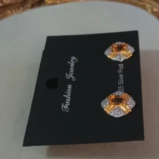 Pendientes Plata 925 Citrino Natural