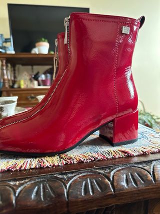 Botines Laura Biagiotti Rojos Charol