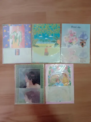 Conjunto de 5 portadas con hojas perfumadas