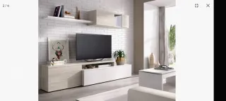 Mueble salón roble y blanco más comedor regalo
