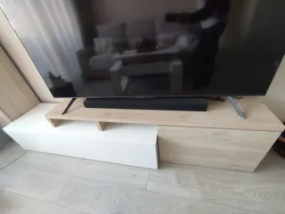 Mueble salón roble y blanco más comedor regalo