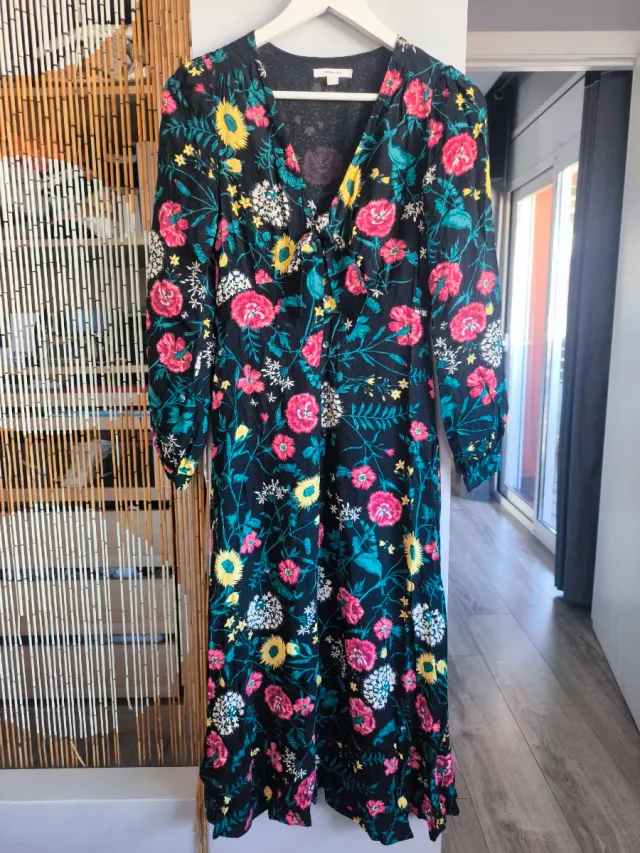 Vestido largo Springfield floral Talla XS