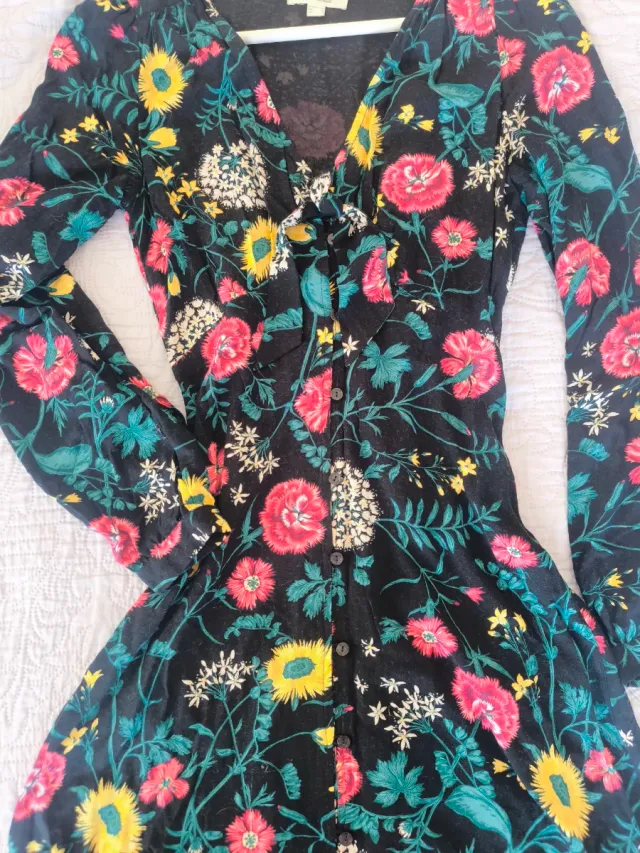 Vestido largo Springfield floral Talla XS