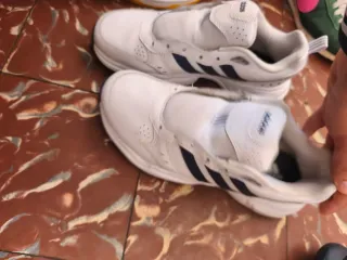 Zapatillas Adidas Hombre Talla 40.5 Gris/Blanco