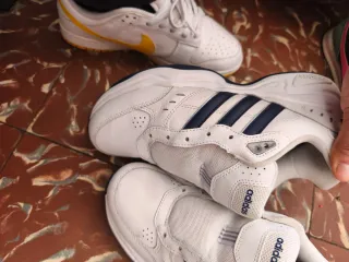 Zapatillas Adidas Hombre Talla 40.5 Gris/Blanco