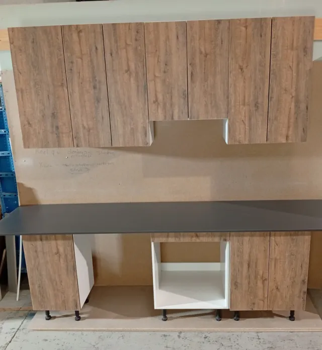 Muebles de cocina madera y blanco