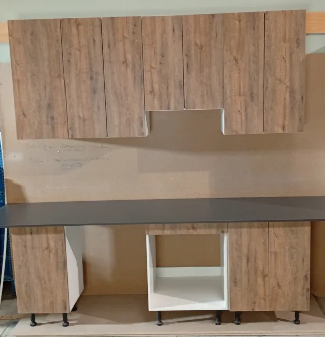 Muebles de cocina madera y blanco