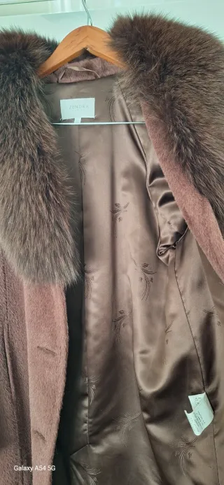 Abrigo largo Zendra cuello piel