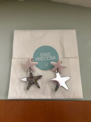 Pendientes Vinuesa estrellas plata