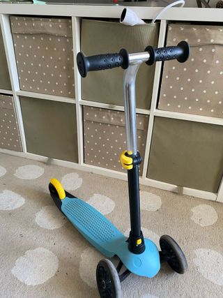 Patinete infantil 3 ruedas azul y amarillo