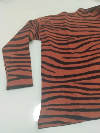Jersey cebra marrón y negro