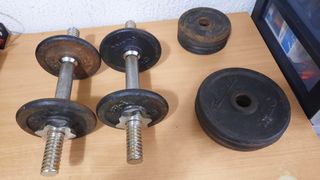 Mancuernas Domyos con discos