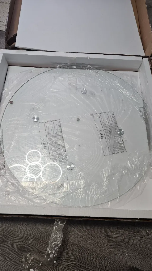 Mesa Redonda Cristal 80cm Comedor Cocina