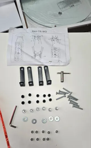 Tavolo rotondo in vetro da 80 cm per sala da pranzo o cucina