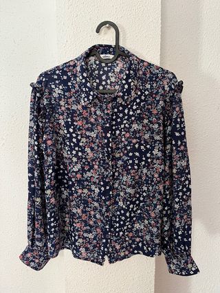 Camisa Gemo flores azul multicolor