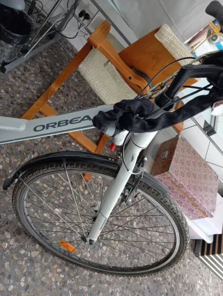 Bicicleta urbana gris