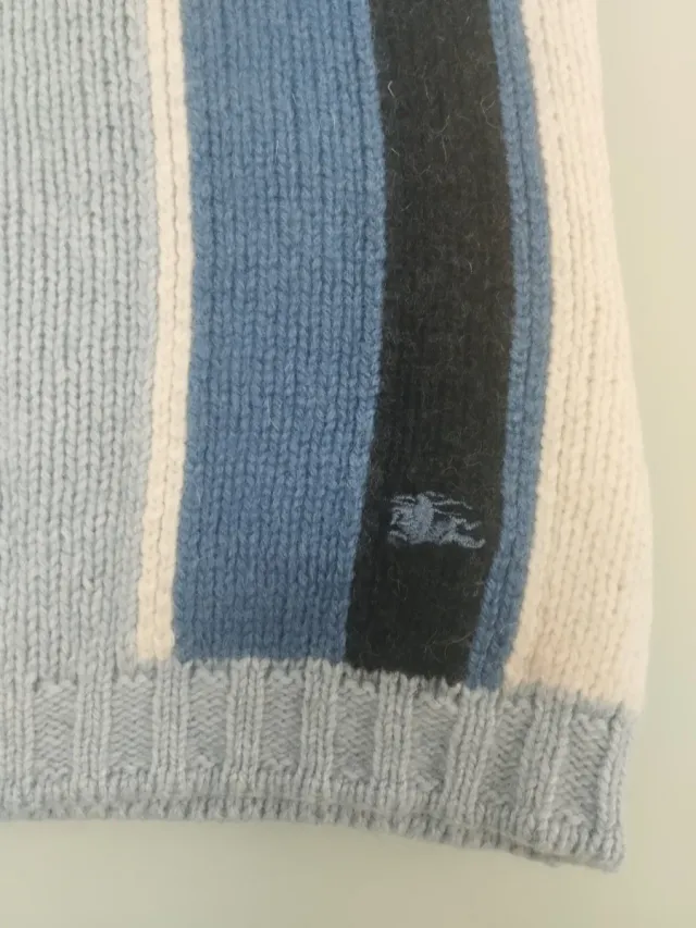 Chaleco Burberry Cuello Alto Rayas Mujer