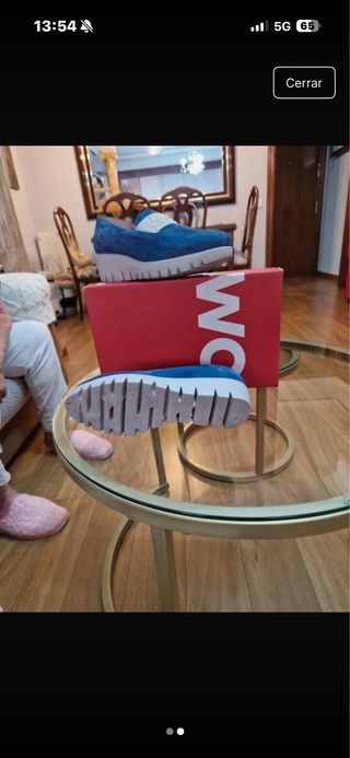 Zapatos Wonder azules casi nuevos