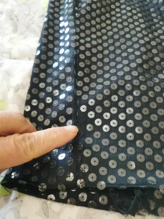 Tubino nero paillettes vintage anni 90