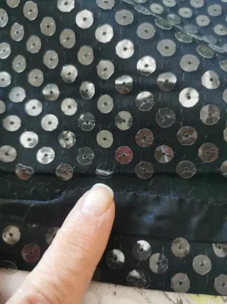 Tubino nero paillettes vintage anni 90