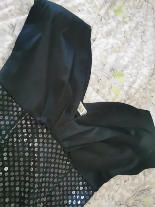 Tubino nero paillettes vintage anni 90