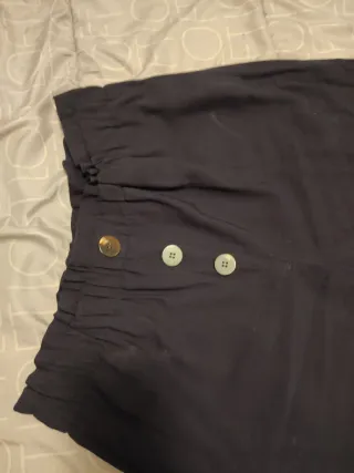 Pantalón Zara baggy azul marino mujer