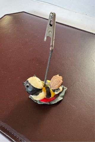 Portafoto coccinella con clip metallo