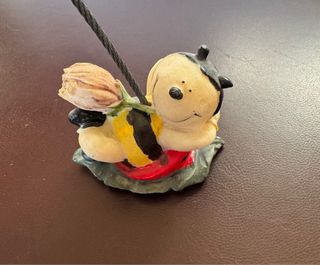 Portafoto coccinella con clip metallo