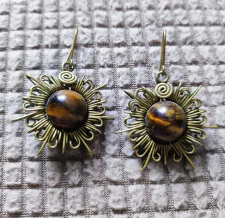 Conjunto Bronce Ojo de Tigre