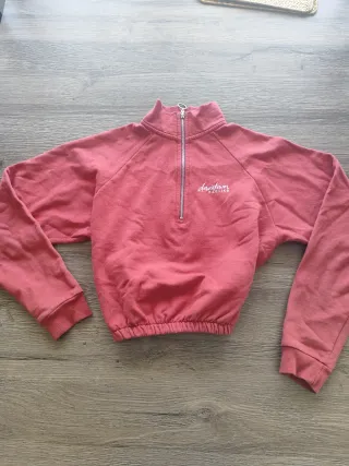 Sudadera Kaotiko corta cremallera roja