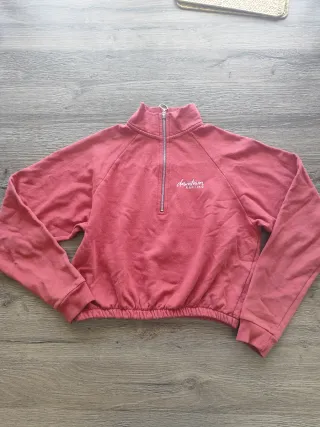 Sudadera Kaotiko corta cremallera roja