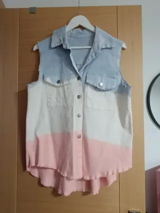 Chaleco vaquero degradado talla única