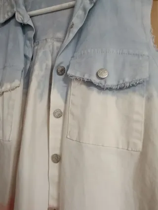 Chaleco vaquero degradado talla única