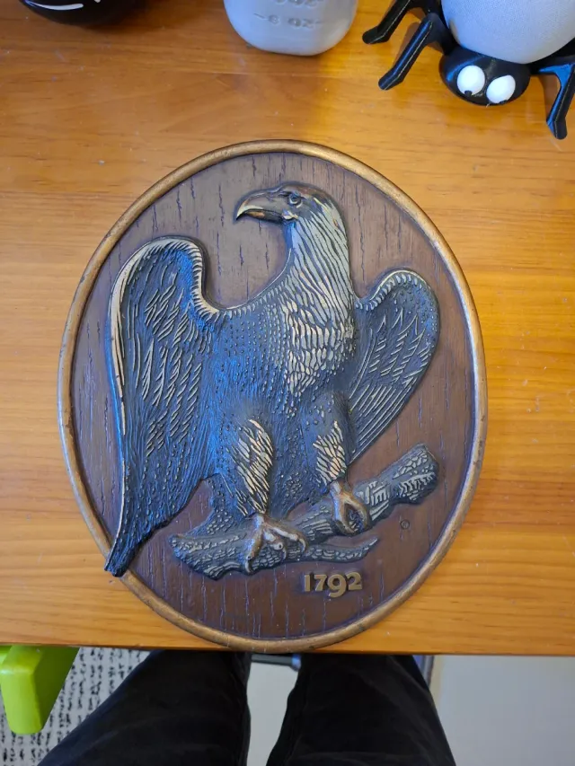 Taglia legno aquila vintage 1792