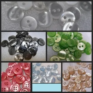 Lote 20 botones nacarados- 9 colores