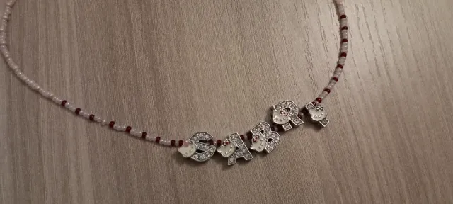 Collana Hello Kitty con lettere SABRI