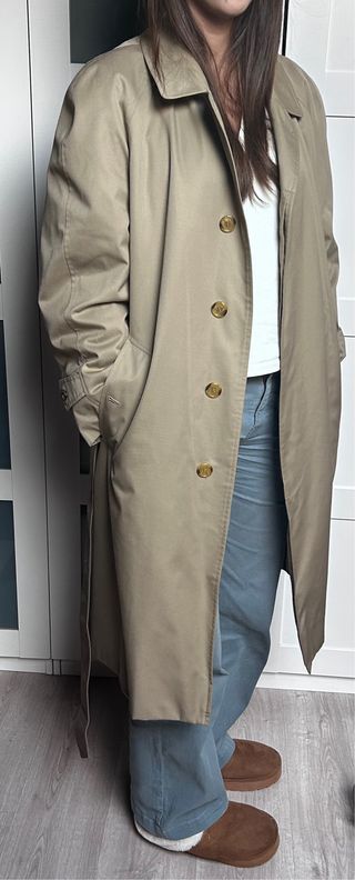 Gabardina Burberry Vintage Talla 48